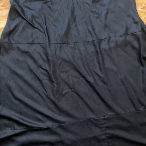 Vince Camuto Smocked Back Challis Tiered Maxi Dress - Black  Plus Size 1X New - Picture 7 of 15